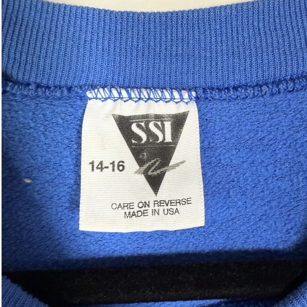Vintage 1990 SSI Bart Simpson Cool Your Jets Man Blue Sweatshirt Kids 14-16 USA‎ - Picture 2 of 6